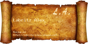 Labritz Alex névjegykártya